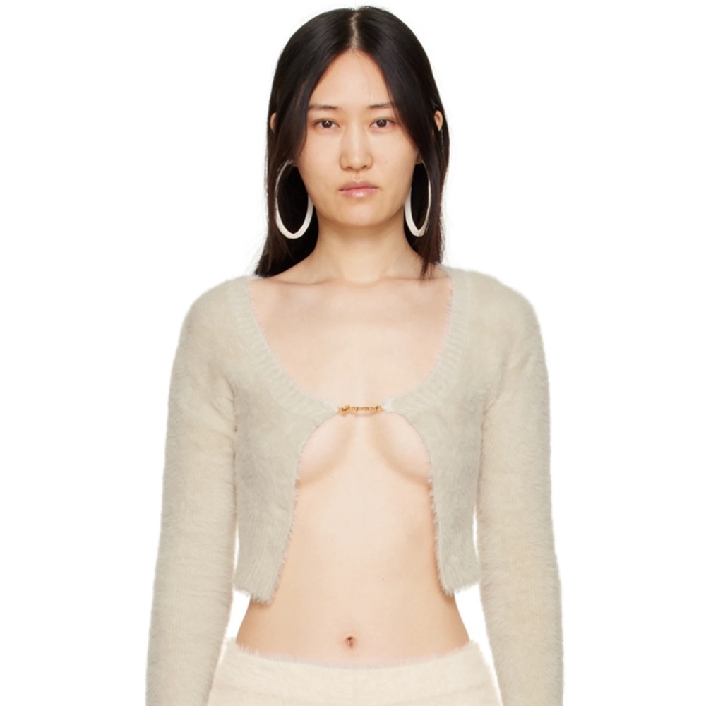 JACQUEMUS 🕊️ Beige 'La Maille Neve Manches Longues' Cardigan size 34